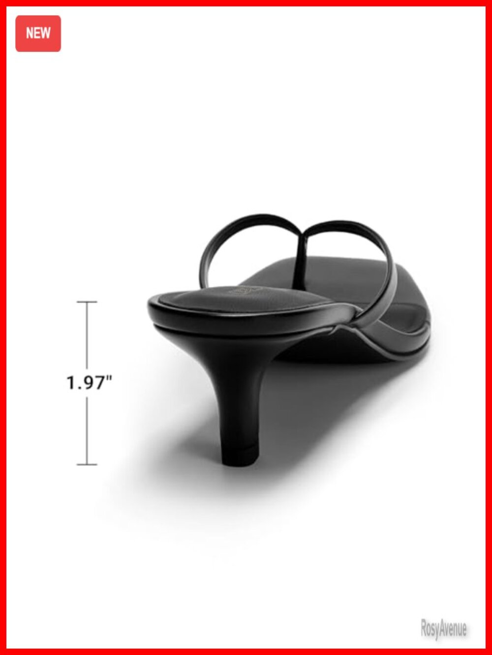 Faux Leather Kitten Heel Flip Flop Sandal Slip On Thong Heel - Picture 3 of 6